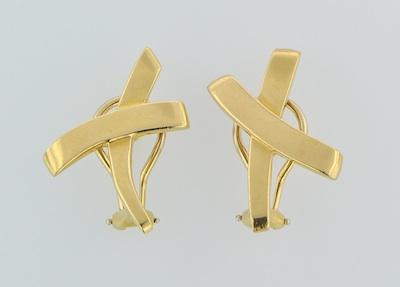 Appraisal: A Pair of Tiffany Co Paloma Picasso Gold Earrings k