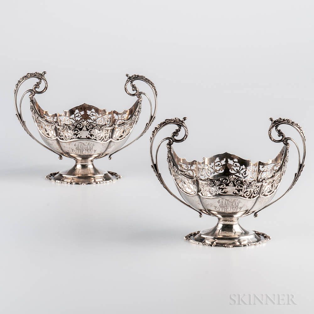 Appraisal: Pair of George V Sterling Silver Sauceboats Pair of George