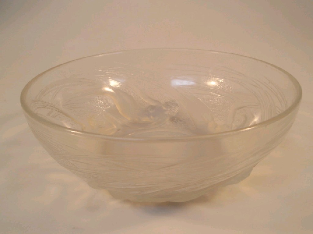 Appraisal: A Lalique Ondines bowl signed Lalique in script and moulded