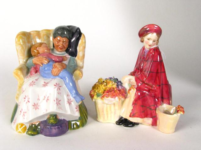 Appraisal: Two Royal Doulton porcelain figures including '' Bonnie Lassie and