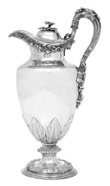 Appraisal: A VICTORIAN STERLING SILVER CLARET JUG EDWARD BARNARD EDWARD BARNARD