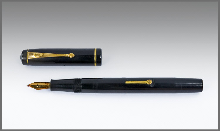 Appraisal: Conway Stewart Fountain Pen Black Barrel And Cap Gold Plated