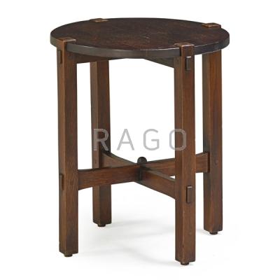 Appraisal: GUSTAV STICKLEY Early lamp table Condition Report