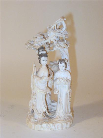 Appraisal: Chinese elephant ivory figural carving th th century