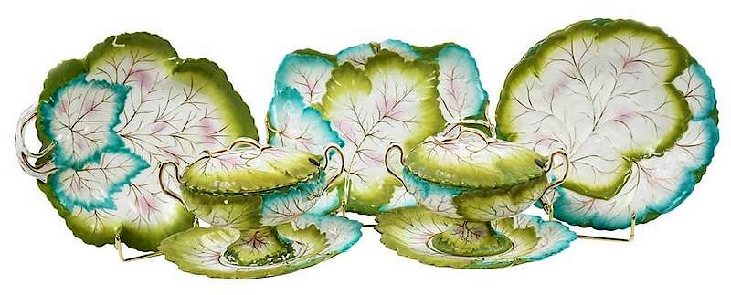 Appraisal: Piece Leaf Form Dessert Service British th century possibly Minton