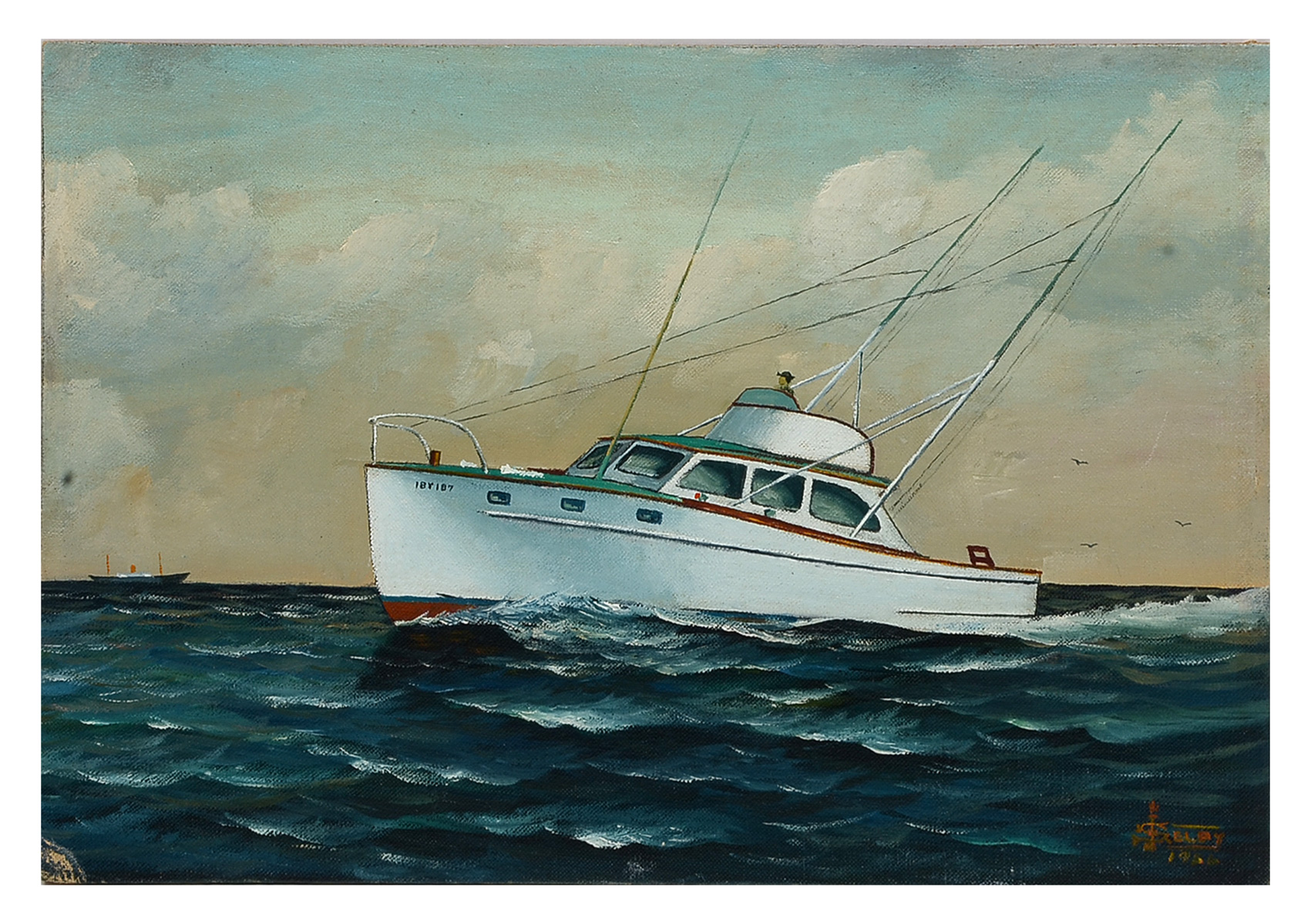 Appraisal: SELBY Joe American - ''Sea Going'' Oil on Canvasboard ''