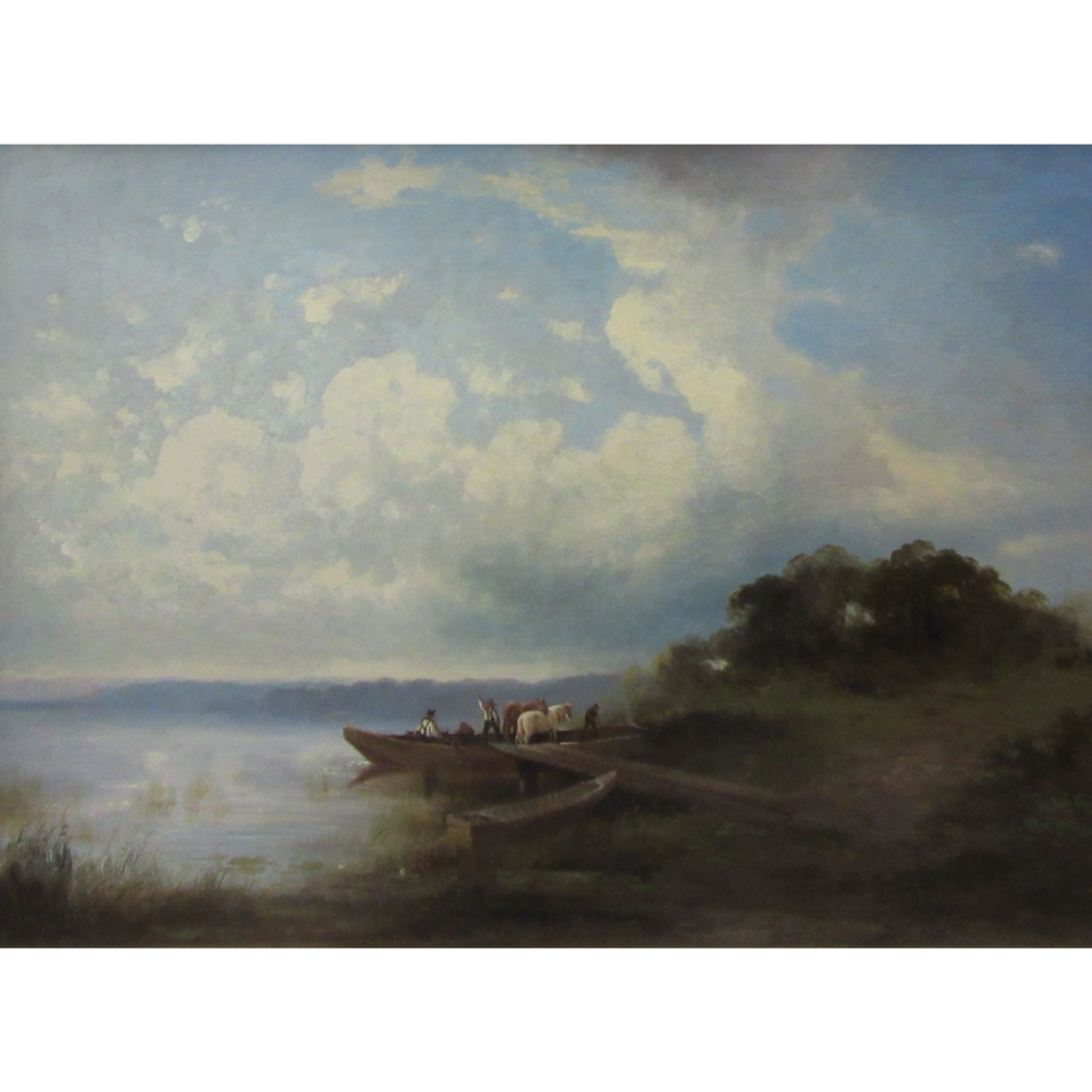 Appraisal: Attributed to Carl Ludwig Friedrich Wagner Cattle Barge Bears signature