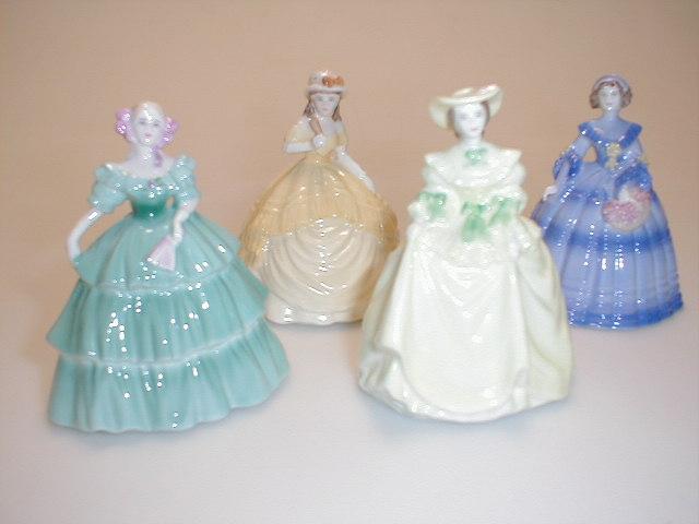 Appraisal: Four Coalport minuet figures titled Spring Time Autumn Time Hannah