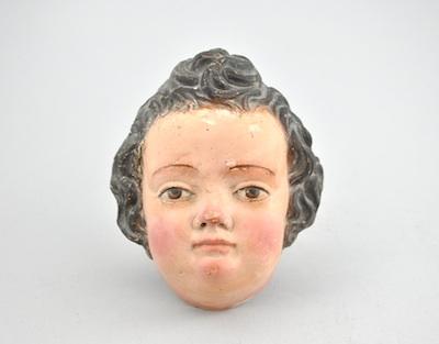 Appraisal: An Antique Carved Head of a Cherub A carved head