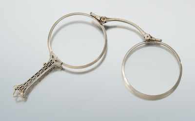 Appraisal: A Pair of k White Gold Lorgnettes k white gold