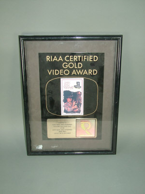 Appraisal: An R I A A certified gold video award presented