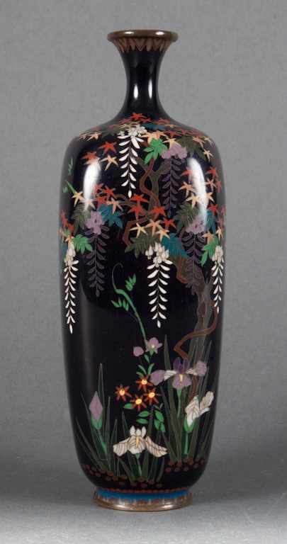 Appraisal: Japanese cloisonne enamel vase early th century tree and floral