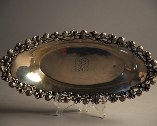 Appraisal: A Ferdinand Fuchs Bros Sterling Bread Tray oval with raised