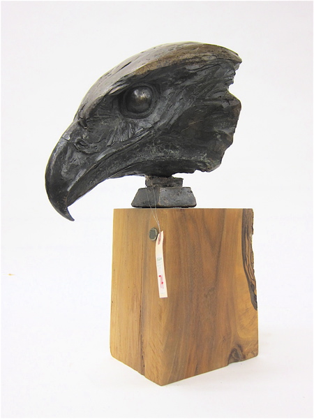 Appraisal: DAN CHOW ORIGINAL BRONZE SCULPTURE an eagle head on a