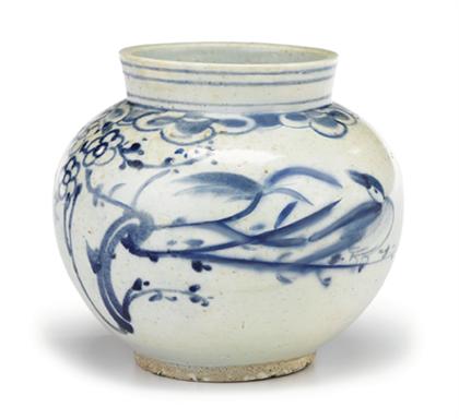 Appraisal: Korean blue and white jar choson period th century Of