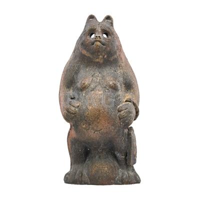 Appraisal: JAPANESE Stoneware bear kiln god Unmarked x x Provenance Collection