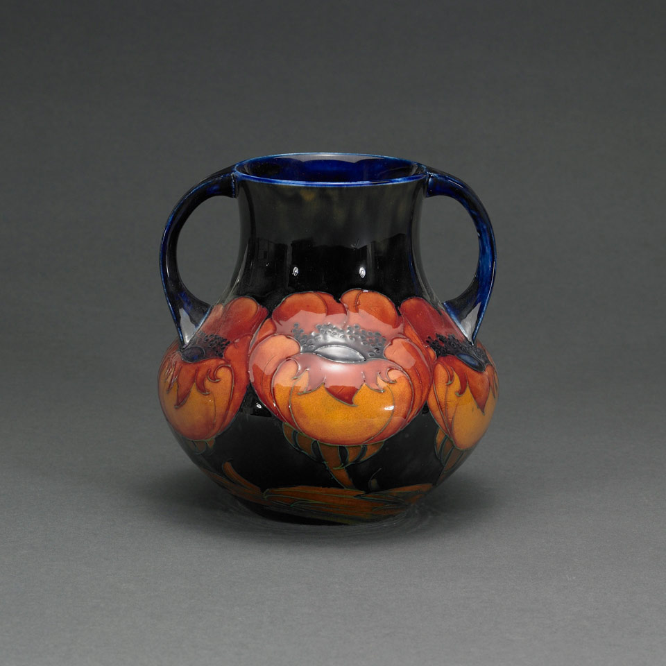 Appraisal: Moorcroft Poppy Vase c impressed marks painted signature in blue