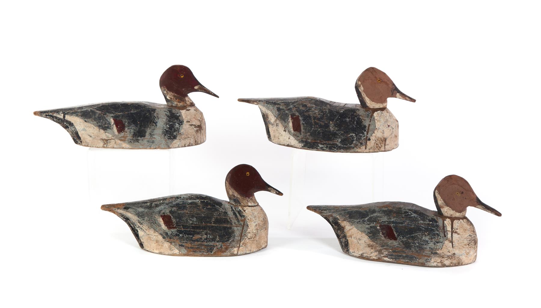 Appraisal: FOUR PINTAIL DUCK DECOYS Northwest Coast Native American ca s