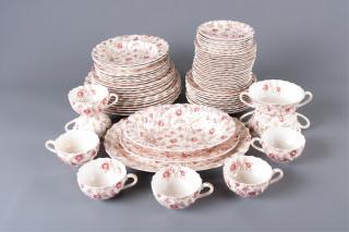 Appraisal: Spode Rosebud Chintz China Sixty Seven Sixty seven pieces of