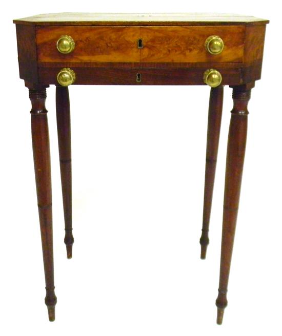 Appraisal: Sheraton sewing stand New England early th C maple and