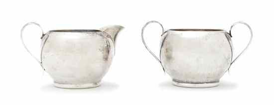 Appraisal: A Sterling Silver Sugar and Creamer Gorham marked Gorham Sterling