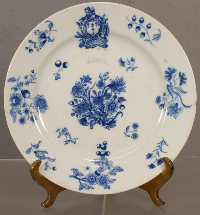 Appraisal: Chinese Export porcelain Armorial plate w Arms of Adamson old