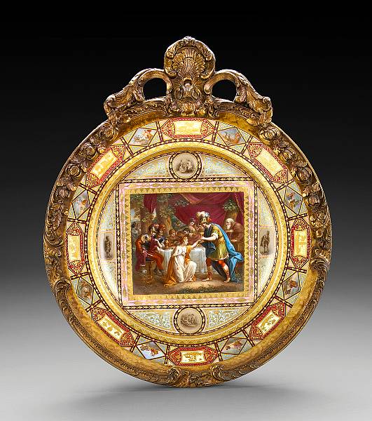 Appraisal: A Vienna style porcelain charger late th early th century