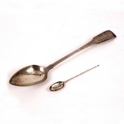 Appraisal: A George III provincial silver basting spoon George Lewis John