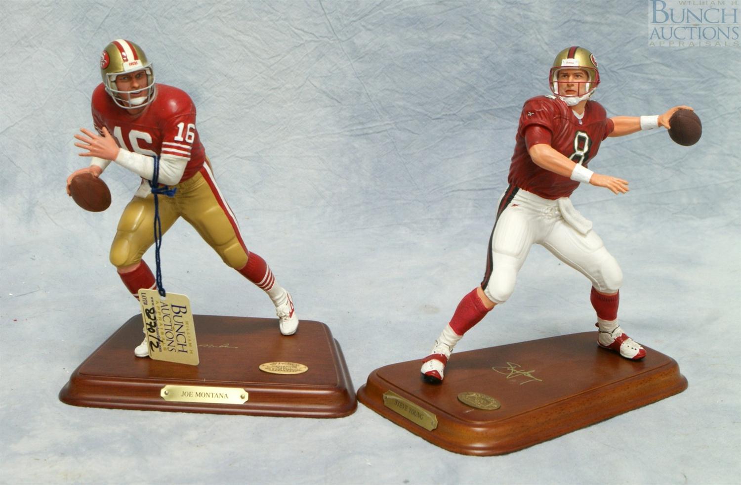 Appraisal: Danbury Mint San Francisco ers football figures Joe Montana Steve