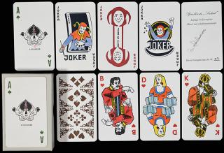 Appraisal: Siegfried Heilmeier Spielkarte Salud Playing Cards Munich ca J signed