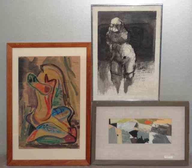 Appraisal: Modernist Works on PaperBALBONI ''Per Viere'' - ink wash of