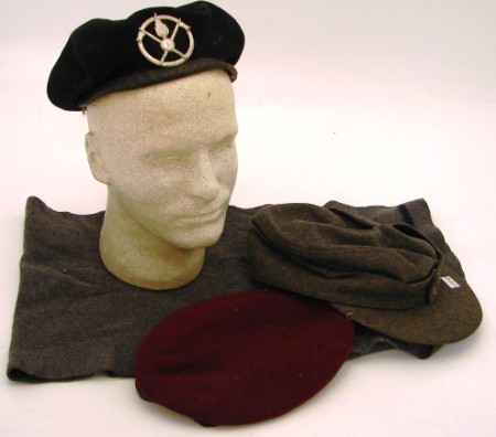 Appraisal: Lot consists of pieces of cloth head gear berets -