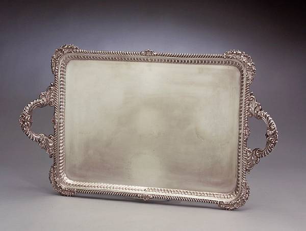 Appraisal: A late Victorian silver tea tray after the antiqueJames Dixon