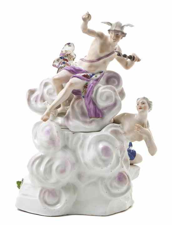 Appraisal: A Meissen Porcelain Mythological Figural Group depicting Mercury and Venus