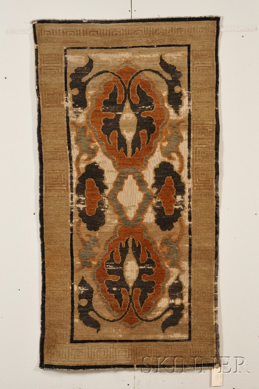 Appraisal: Japanese Rug th century areas of extreme brown and black