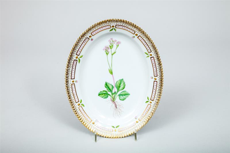 Appraisal: Royal Copenhagen Porcelain Oval Plate In the Flora Danica pattern