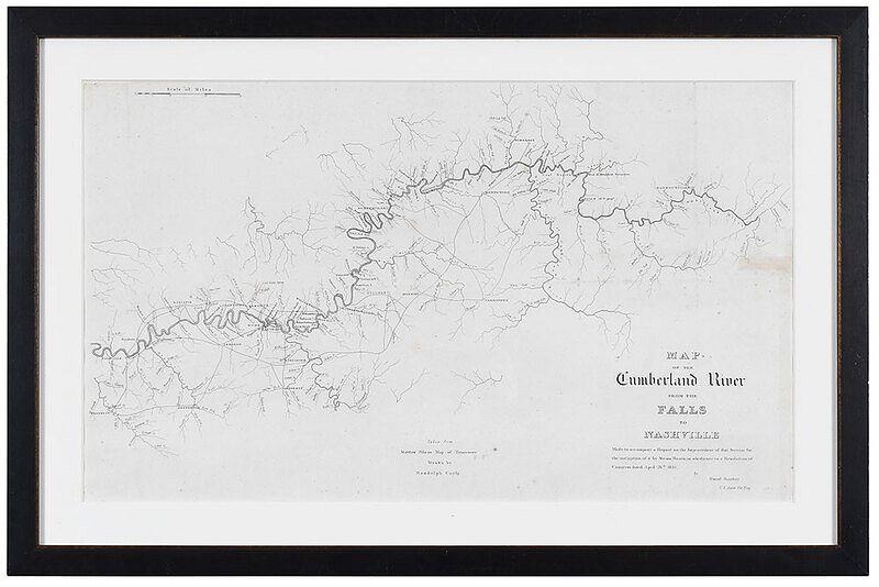 Appraisal: Stansbury - Map of the Cumberland River circa Map of