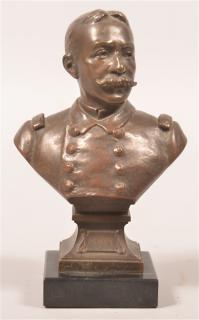 Appraisal: Henri Godet Vintage Bronze Bust of Admiral Dewey Vintage Bronze