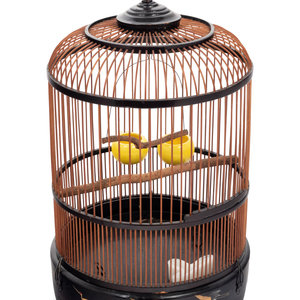 Appraisal: A Japanese Bamboo Bird Cage Late th th Century the