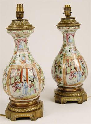 Appraisal: A pair of Chinese porcelain and gilt brass mounted table