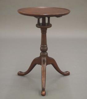 Appraisal: New England candlestand An th century New England Walnut candlestand