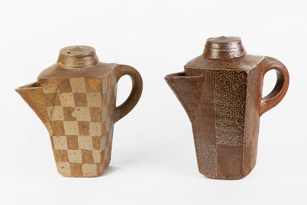 Appraisal: Mark Pharis Pair of High Spouted Coffee Pots Mark Pharis