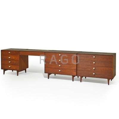 Appraisal: GEORGE NELSON - HERMAN MILLER Thin-Edge bedroom suite with illuminated