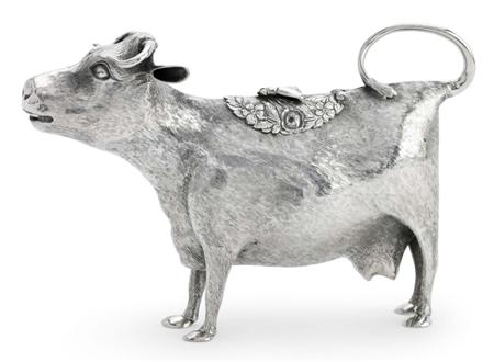 Appraisal: A George III cow creamer John Schuppe London - naturalistically