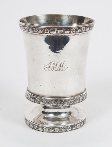 Appraisal: Philadelphia coin silver beaker monogram IMM ozt