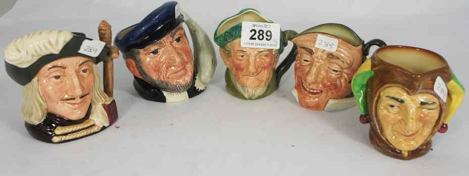 Appraisal: Royal Doulton Small Character Jugs Jester D Capt Ahab D