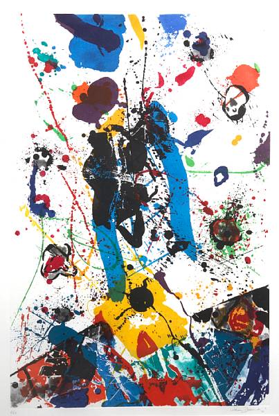 Appraisal: Sam Francis American - Untitled L I SFE- Aquatint in