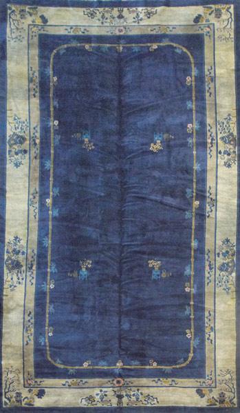 Appraisal: PEKING CHINESE RUG Blue field with design early th C