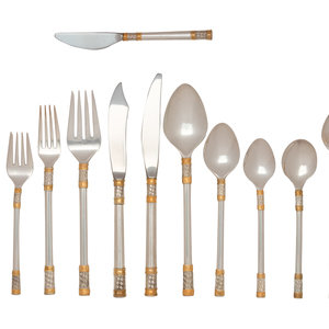 Appraisal: An American Parcel Gilt Silver Flatware Service Wallace Silversmiths Wallingford