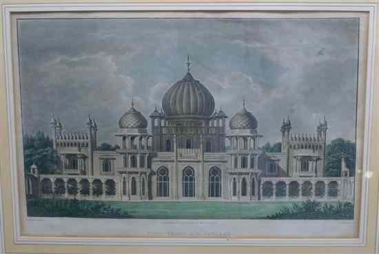 Appraisal: Stadler after Repton two coloured aquatints West-Front of the Pavillon